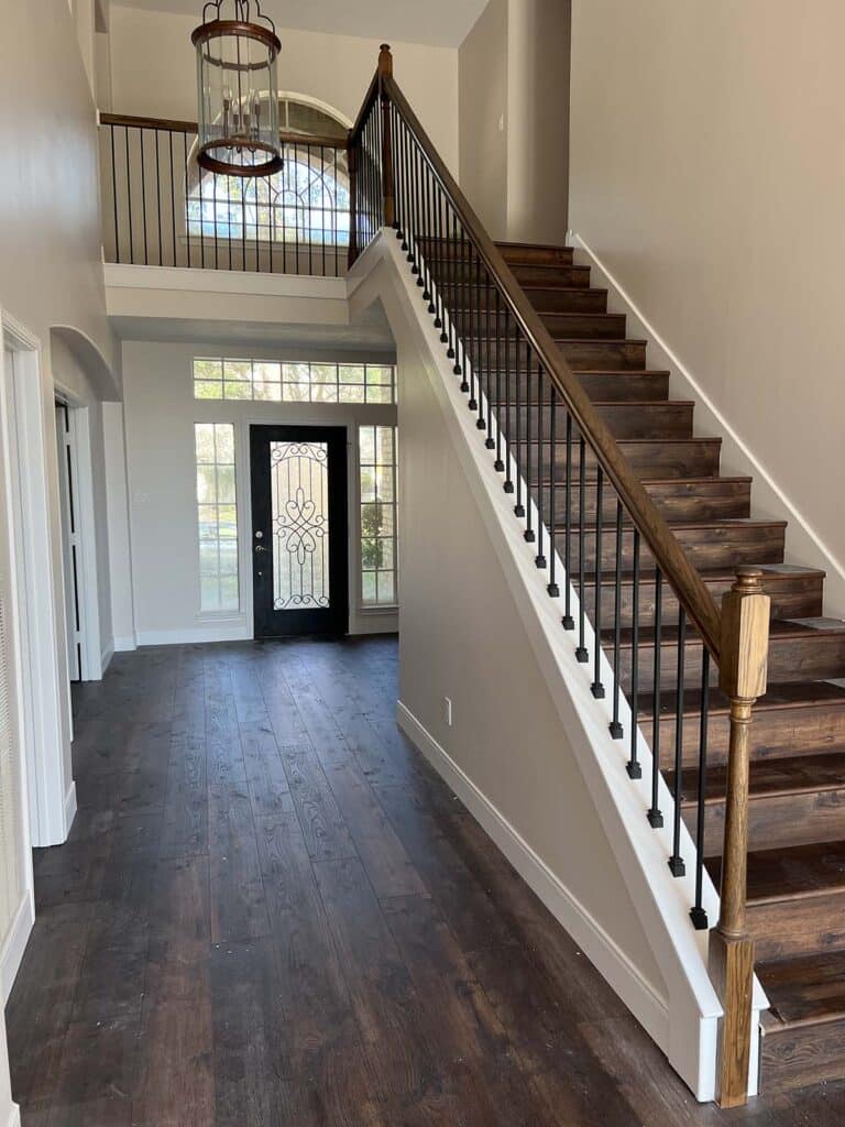 stair banister and steps remodeled tomball, tx